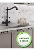 Arıtmalı Mutfak Bataryası Siyah Vintage Arıtmalı Musluk Arıtma Cihazlarına Uygun Rustik Batarya thumbnail 1
