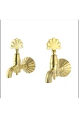 Kurna Musluğu Gold Hamam Muslukları Hamam Tası Dahil Set Altın Kurna Bataryası - 2