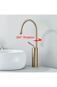 Banyo Çanak Lavabo Bataryası Mat Gold Yeni 5 Yıl Garantili - 3