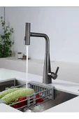 Antrasit Mutfak Bataryası Antrasit Gri Evye Musluğu Spiralli Uzayan Sistem 4 Ayrı Fonksiyonlu Musluk thumbnail 5
