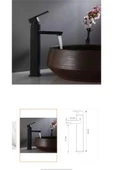 Siyah Çanak Lavabo Bataryası Mat Siyah Lavabo Bataryası Kare Modern Tasarım thumbnail 1