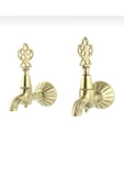 Kurna Musluğu Hamam Musluğu Hamam Tası Gold Renk Set Komple Pirinç Malzeme - 2