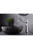Gümüş Çanak Lavabo Bataryası Krom Lavabo Musluğu Polina Çanak Armatür Banyo Bataryası thumbnail 2