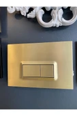 Mat Gold Gömme Rezervuar Mat Gold Taharet Musluğu ve Buton Komple Set Mat Altın Dore Panel thumbnail 5