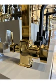 Arıtmalı Mutfak Bataryası Gold Arıtıcılı Evye Musluğu Kare Modern Tasarım Armatür Arıtmalı - 2