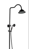 Siyah Duş Seti Ve Siyah Banyo Bataryası Vintage Model Komple Pirinç 5 Yıl Garantili Siyah Robot Duş thumbnail 1