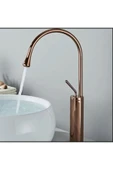 Çanak Lavabo Bataryası Bakır Lavabo Musluğu Bronz Modern Tasarım Armatür Çanak Lavabo Uyumlu - 1