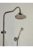 Mat Gold Duş Sistemi Antik Gold Duş Seti Tepe Yağmurlamalı Vintage Duş Başlığı Komple Pirinç Batarya - 2