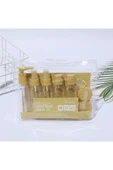 9 Parça Seyahat Tipi Şişe Ve Kutu Seti Taşıma Çantalı Seyahat Tipi Kozmetik Dolum Seti Krem Spatula - 2