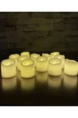 Ledli Mum Işıklı Sarı Led Mum Pilli - 3