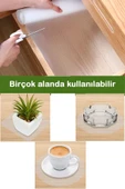 2 Metre Pvc Şeffaf Kaplama Kaydırmaz Dolap Içi Kaymaz Kaydırmaz Eva Raf Masa Örtüsü - 7