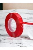 2 Adet Çift Taraflı Silikonlu 2 Metre Şeffaf Bant 18 Mm X2m - 3
