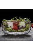 Cam Kase Çift Cidarlı Çorba Tatlı Kasesi 350 ML Sunum Kasesi  | Çorba Tatlı Ve Salata Kasesi - 4