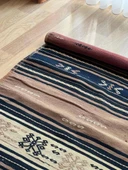 88x296cm El Dokuma Kilim, Çizgili Desenli Vintage Yün Kilim, Boho Tarzı, Antik Anadolu Kilimi - 3