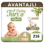 Baby Turco Doğadan 4 Beden Maxi 216'lı Bebek Bezi - 1