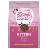 Schesir Born Carnivore Baby Tavuklu ve Yumurtalı Yavru Kedi Maması 1,25kg thumbnail 1