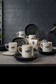 Keramika Amour Nordic Kahve Takımı 12 Parça 6 Kişilik 22661 - 1