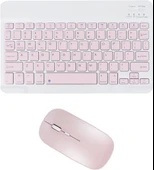 Reeder M11 Pro Max 11.97" Uyumlu Kablosuz Bluetooth Şarjlı Klavye Mouse Seti - Pembe thumbnail 1