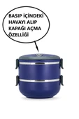 PENGUEN 6001 LACİVERT PASLANMAZ YEMEK TERMOSU 2 KATLI - 3