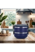PENGUEN 6001 LACİVERT PASLANMAZ YEMEK TERMOSU 2 KATLI - 1