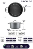Cırculon A1 Serisi 24x13,5cm Cam Kapaklı Tencere - 6