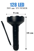 UV-206 Mor Işık UV El Feneri, 395 NM 128 LED - 2