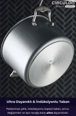 Cırculon A1 Serisi 24x13,5cm Cam Kapaklı Tencere - 4