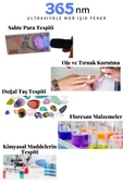 UV-101 Ultraviyole Mor Işık Fener, 365 nm Uv El Feneri - 4