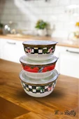 Miss Betty Paradise 3'lü Emaye Saklama Kabı 14-16-18 Cm thumbnail 1