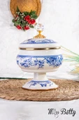 Miss Betty Emaye Ayaklı Şekerlik 18 Cm Blue Life - 1