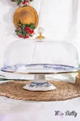 Miss Betty Emaye 30 Cm Ayaklı Kek Fanusu Blue Life - 1