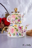 Miss Betty Emaye Çaydanlık Ve Şekerlik Takımı Rose Deluxe - 3