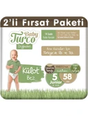 Baby Turco Doğadan 5 Numara Junior 58'li Külot Bez - 1