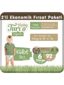 Baby Turco Doğadan 6 Numara XLarge 92'li Külot Bez - 1
