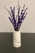 Mini Mermer Desen Çizgili Silindir Vazo Biblo 7X10 Cm - 1