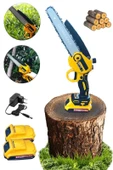 Germany Style 21V Çift Akülü Budama Testeresi En Uzun Palalı 24 Cm Eldiven Gözlük Hediyeli - 2
