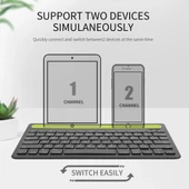 Samsung Galaxy Tab Active 5 SM-X306B 8" Uyumlu Kablosuz Bluetooth Şarjlı Standlı Klavye - Yeşil - 9