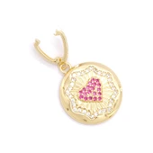 Ajda Charm Çelik Altın Kaplama Kadın Yuvarlak Kalp Model-CHR-121 - 2