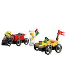 Lego City Pizza Arabası İtfaiye Kamyonuna Karşı Yarış Arabası Paketi 60458 thumbnail 2