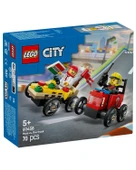 Lego City Pizza Arabası İtfaiye Kamyonuna Karşı Yarış Arabası Paketi 60458 thumbnail 1