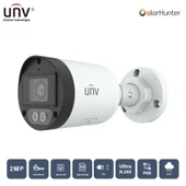 UNIVIEW IPC2122LB-AF28K-WL 2MP 2.8MM 30MT IP67 H.265+ IR BULLET IP KAMERA (Dahili Sesli) - 1