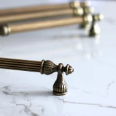 10 Adet Şah 160 mm Eskitme Antik Sarı  Metal Mobilya Mutfak Çekmece Kapak Dolap Dolabı Kulpu Kulbu thumbnail 7