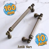 10 Adet Şah 160 mm Eskitme Antik Sarı  Metal Mobilya Mutfak Çekmece Kapak Dolap Dolabı Kulpu Kulbu thumbnail 1