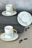 Nishev.com Evini Sev Cindy Lüx 6'lı Kahve Fincanı Takımı - 2