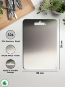 Paslanmaz Çelik Kesme Tahtası, Antibakteriyel, 304 Kalite, Sağlıklı Kesim Tahtası, Metal Kesim Tahtası, Paslanmaz Çelik Kesim Panosu thumbnail 8