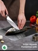 Paslanmaz Çelik Kesme Tahtası, Antibakteriyel, 304 Kalite thumbnail 2