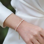 İncili Asansörlü Gümüş Bileklik thumbnail 1