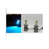 Motosiklet ,otomobil Far Ampülü H4 LED Xenon Buz Mavi Renk 12/24V-48W(10800 Lümen - 1