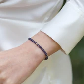 Safir Taşlı Asansörlü Gümüş Bileklik thumbnail 4