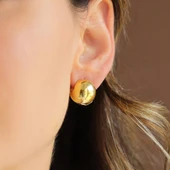 Top Bombeli Gümüş Küpe thumbnail 1